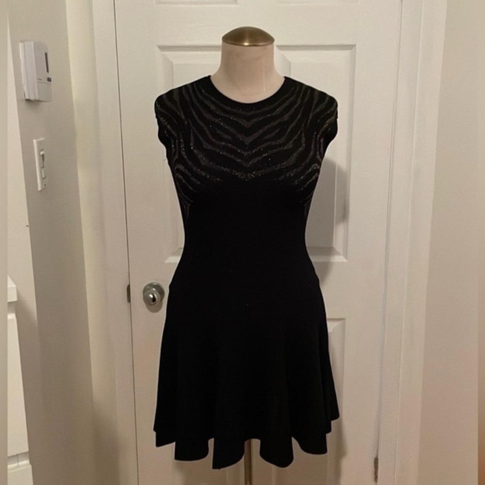 RVN black and silver skater dress
